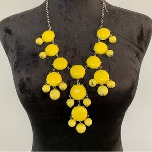 Bright Yellow Y2K Millennial Chunky Statement Necklace